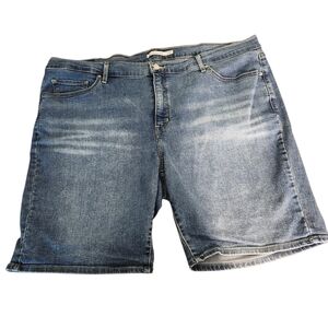 Levi's Womens Shaping Bermuda High Rise Jean Shorts, sz 24W